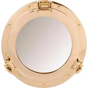 Nouveau personnalisé bateau Yacht hublot nautique marine en laiton forme ronde hublot décoratif miroir en prix de gros - Product Image 1