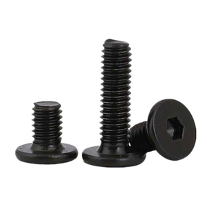 Metric <b>M5</b> M6 M8 Black 304 Stainless Steel Hex Socket Bolt Ultra Thin Low Hex Flat Head <b>Screw</b> - Product Image 1