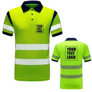 Hi Vis Áo Thun Phản Quang Đồ Bảo Hộ Lao Động Xây Dựng XS-6XL Polo Ngắn Tay Có Khả Năng Hiển Thị Cao