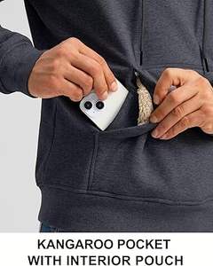 Sudadera con Capucha para Hombre, Estilo Casual de Invierno, Lavado Ácido, Color Sólido, Secado Rápido, Transpirable, Corte Regular, 100% Algodón, con Bolsillo - Product Image 3