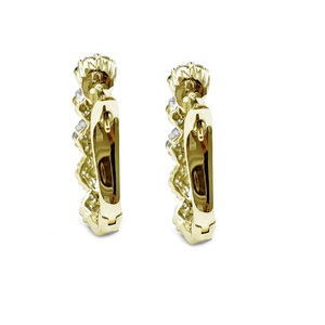 Chine fabricant bijoux nouveauté meilleure qualité platine or jaune diamant naturel rond Huggies boucle d'oreille pour cadeau - Product Image 3