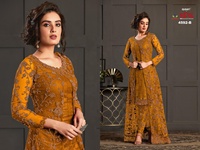 Robe longue évasée brodée rose pour fête de mariage, Salwar Kameez de créateur, tenue traditionnelle pakistanaise pour femme en tissu résille lourd