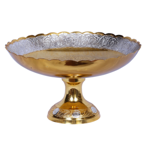 Cuenco de Pedestal de latón de alta calidad con acabado pulido grabado para mesa de cocina cuenco para servir vajilla cuenco - Product Image 4