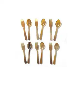 Ensemble de couverts en corne de haute qualité au design élégant et écologique, design personnalisé, fabrication artisanale, vente en gros directe, utilisation en cuisine et en thé - Product Image 1