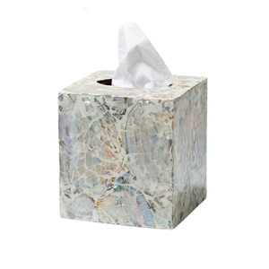 Boîte de rangement de mouchoirs de travail en nacre forme carrée taille personnalisée boîte de rangement de mouchoirs en serviette à vendre - Product Image 4