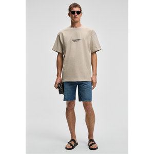 T-shirt à manches courtes surdimensionné en coton biologique 100% pour homme GRIMELANGE COLLECTIVE avec broderie sur le devant et détail imprimé au dos - Product Image 3