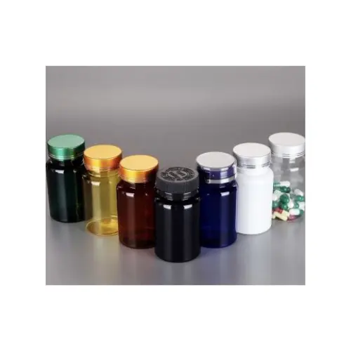 異なるサイズのガラス瓶薬プラスチック医薬品ピルスクリューキャップ薬ビタミンボトル容器