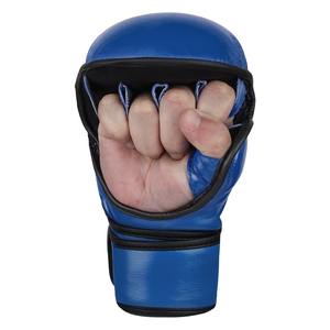 Gants de combat Mui Thai MMA avec logo personnalisé Gants de tir professionnel en cuir Gants de boxe pour l'entraînement des arts martiaux - Product Image 3