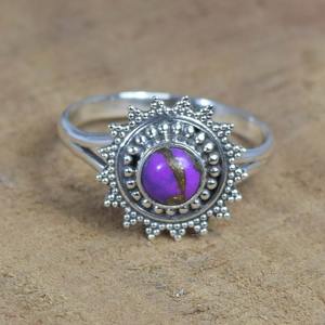 Bague en argent sterling 925 faite à la main pierre précieuse turquoise bijoux solides bague de promesse cadeau de mariage bague en argent fin bijoux naturels - Product Image 5