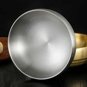 Cuencos de cereales de arroz de Metal resistente, cuencos de servicio chapados en oro de acero inoxidable 304, cuencos de sopa de helado de doble pared - Product Image 6