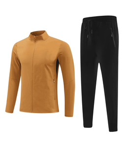 ชุดวอร์มวิ่งผู้ชาย ชุดลำลอง เสื้อแจ็คเก็ตแห้งเร็วและกางเกงกีฬา ชุดออกกำลังกายสำหรับผู้ชาย ชุดเดินป่า - Product Image 4