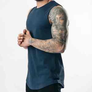 Camiseta de algodón en blanco personalizada para hombre, camiseta sin mangas para gimnasio, 2024, ropa activa de alta calidad con dobladillo festoneado, camisetas sin mangas para hombre - Product Image 5