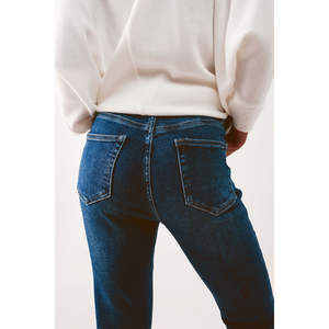 กางเกงยีนส์เอวสูงทรงสกินนี่ ไซส์ XL ผ้ายีนส์ยืด ระบายอากาศได้ดี ซักได้ ทรงบอยเฟรนด์หรือทรงดินสอ - Product Image 3