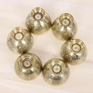 Bol en laiton décoratif vintage bol de mélange et de service finition brillante Table à dîner bol en laiton de service alimentaire meilleure qualité - Product Image 6