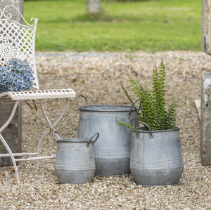 Zinc Galvanised Modern Farmhouse Planter Modern Metal Planters Garden <b>Supplies</b> Iron Planter Small and Large Decorative Cheap - Product Image 5