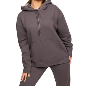 Ensemble de sweat-shirts à capuche vintage en coton et polyester, lavage à l'acide, fermeture éclair, taille personnalisée, sweat-shirts pour femmes, sweat-shirts surdimensionnés pour femmes, ensemble 2 pièces - Product Image 1