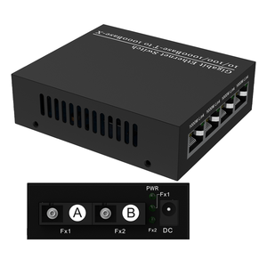 Buen Precio, Convertidor de Fibra Óptica a Ethernet SMF de Fibra Única 2SC 4RJ45, 10/100/1000Mbps - Product Image 1