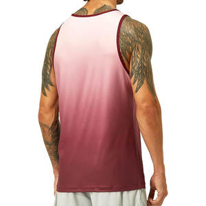 เสื้อกล้ามถักแบบลำลองสำหรับผู้ชายฤดูร้อนฟิตเนสยิมพิมพ์ลายสีย้อมแห้งเร็วตามสั่ง - Product Image 3