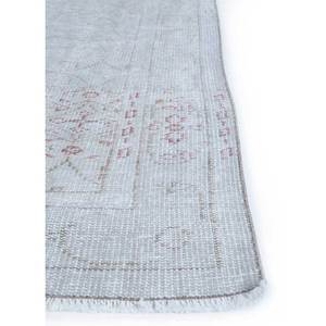 Tapis en laine noué à la main gris et noir vintage, motif floral abstrait, tapis rectangulaire pour salon, pour adolescents, fait main Pae-1689 - Product Image 4