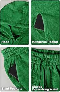 Sweat à capuche en coton 500 g/m² personnalisé et ensemble de pantalons empilés pour unisexe respirant vêtements de mode pour les survêtements d'hiver pour hommes avec pour Puff Pr - Product Image 5