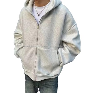 Sweat à Capuche Personnalisé 100 % Coton pour Voyage Hiver, avec Fermeture Éclair, Sac à Dos Intégré et Poche Cachée | Sweatshirt Streetwear Unisexe Brodé - Product Image 2