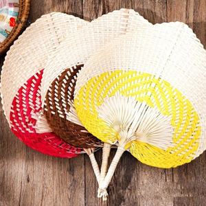 Abanico de mano de bambú vintage decorativo vietnamita, artesanía tradicional de bambú hecha a mano para eventos, recuerdos - Product Image 2