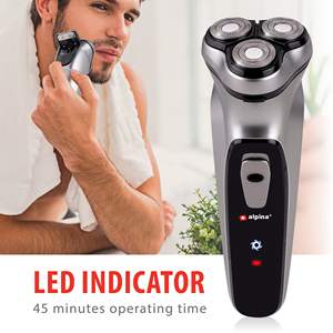 Rasoir électrique rechargeable USB pour homme 3-en-1, rasoir facial à 3 têtes flottantes, tondeuse escamotable, brosse de nettoyage lavable, capuchon de protection - Product Image 3