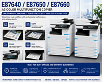 Copieur multifonction couleur A3 reconditionné E87640 E87650 E87660, 40 50 60 ppm, imprimante/scanner recto verso, machine de bureau