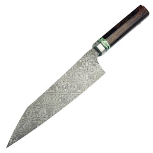 Vente en gros Personnalisé Qualité supérieure OEM ODM Service Couteau de chef en acier Damas forgé Design avec couteau de cuisine Desert Ironwood - Product Image 1