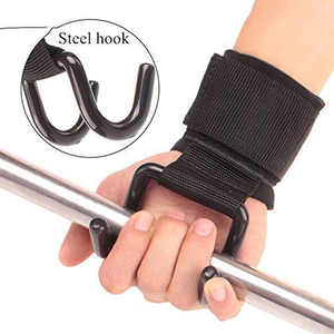 <b>Weightlifting</b> Hook Custom Logo Weight Lifting Hooks Gym Fitness Set <b>Weightlifting</b> Wrist Straps Heavy Duty Pull-ups - Product Image 5