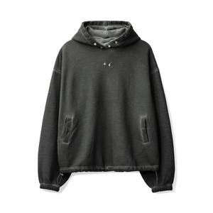 เสื้อฮู้ดของผู้ชายผ้าคอตตอนขนาดใหญ่100% ขนาดใหญ่ย้อมสีล้วนสำหรับฤดูหนาวสินค้ามาใหม่ - Product Image 1