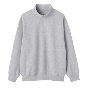 Sweat-shirts pour hommes surdimensionnés à demi-zip en molleton 100% coton uni personnalisés Logo personnalisé Hiver Teint uni Écologique Respirant - Product Image 6