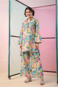 ชุดลำลองสองชิ้นแฟชั่นทรงหลวมสำหรับฤดูร้อนชุดกางเกงเคอร์ติยาวสำหรับผู้หญิงเสื้อผ้าสตรีไซส์ใหญ่พิเศษในราคาที่ดีที่สุด - Product Image 5