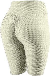 กางเกงขาสั้นกีฬาสไตล์วินเทจของผู้หญิงเอวยางยืดระบายอากาศได้เข้ารูปกลางลูกไม้ย้อมสีธรรมดาสำหรับกิจกรรมกีฬา - Product Image 6