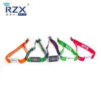 Bracelet RFID en tissu personnalisé avec échantillon gratuit d'usine, bracelet imprimé pour événements et festivals avec fermoir en plastique