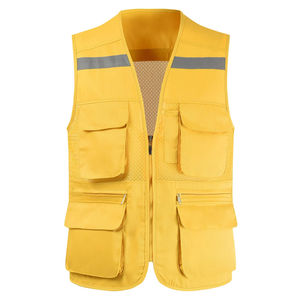 Gilet de sécurité réfléchissant haute visibilité en maille bleu marine de la meilleure qualité - Product Image 3