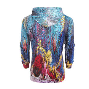 เสื้อฮู้ดดี้ผู้ชายแบบสั่งทำพิเศษ พิมพ์ลายดิจิตอล ทรงปกติ สไตล์สตรีท ลำลอง ชุดกีฬา ผ้าฝ้าย 100% รับผลิตแบบ OEM - Product Image 4