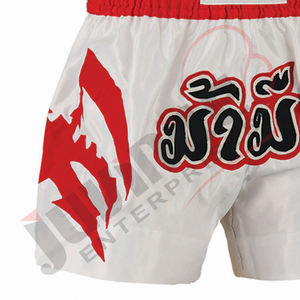Haute qualité Kick Boxing MMA adultes Shorts de lutte taille élastique 100% polyester respirant Muay Thai Shorts avec logo personnalisé - Product Image 5