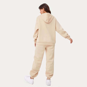 Pull à capuche surdimensionné pour femmes avec pantalon Sweat-shirt Joggers Loose Tracksuit Custom Design Women Fleece Tracksuit Jogging suit - Product Image 6