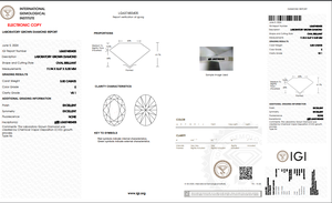 3.50 ct Oval Cut Lab-grown Diamond IGI Certified E Color VS1 Clarity Lab-Stone - Product Image 5
