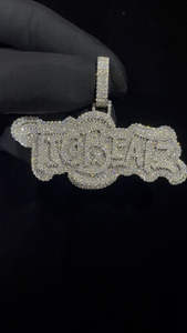 Pendentif en argent plaqué moissanite personnalisé de qualité supérieure avec des bijoux sertis de pierres brillantes pour un style de rue, une mode de rappeur - Product Image 4