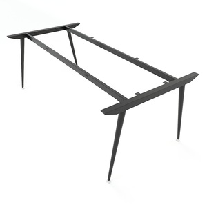 HBCO009 100x200cm Minimalist Modern Conference <b>Table</b> with CONE System Steel Legs Assembly Required for <b>Office</b> or Hotel Use - Product Image 3