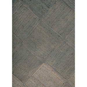 Alfombra de Yute y Cáñamo Tejida Plana Azul Nomadic Threads PDJT-692(CM-01), Alfombra Geométrica Rectangular para Pasillo, Entrada, Dormitorio y Hogar - Product Image 3