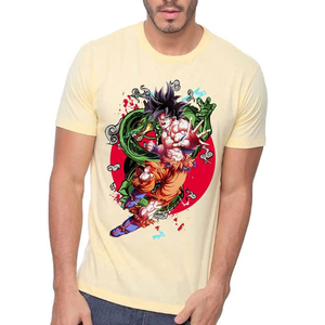 Camiseta Premium DTF Print Camiseta de algodón informal para hombre con cuello redondo Manga corta Premium DTF Print Terry Fabric Liso teñido - Product Image 1