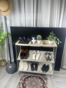 ชั้นวางรองเท้าเหล็กแปลงสภาพ3ชั้นทันสมัยชั้นแขวนสีดำทนทานพร้อมความจุขนาดใหญ่พิเศษบริการครบวงจรสำหรับ24คู่ - Product Image 2