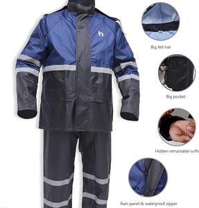 Combinaison de pluie, veste de sécurité réfléchissante haute visibilité, équipement de pluie léger, veste de pluie imperméable avec pantalon - Product Image 4