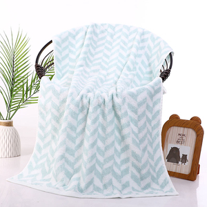 Ensemble de serviettes de bain en coton biologique 100% personnalisé, prix d'usine OEM, design de qualité, serviette de bain - Product Image 4