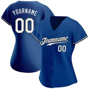 Maillot de baseball authentique personnalisé blanc royal-noir - Product Image 2
