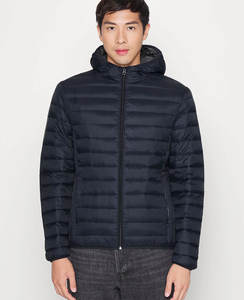 Chaquetas Acolchadas Impermeables de Nailon para Hombre con Capucha, Chaqueta Corta Acolchada, Chaqueta Acolchada Transpirable con Logotipo Personalizado para Hombre - Product Image 1