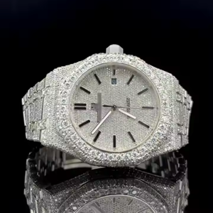 Montre à mouvement à quartz de style hip-hop pour hommes diamants avec bracelet réglable bijoux d'affaires de mode - Product Image 1